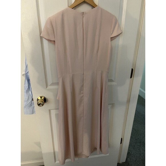 VINCE CAMUTO Satin Cap Sleeve Midi Dress Pink (Blush) Women's Size 12 - Picture 3 of 6